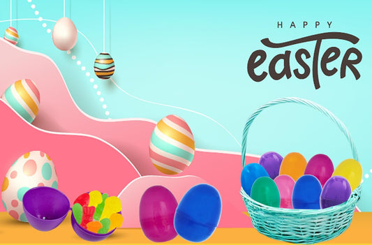The Dreidel Company Fillable Easter Eggs 50-Pack with Hinge Bulk Colorful Bright Plastic Easter Eggs, Perfect for Easter Egg Hunt, Suprise
