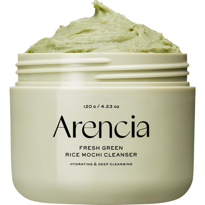 Arencia Korean Rice Mochi Face Cleanser - Face Wash, Gentle Scrub All in One for Deep Cleansing, Moisturizing, Pore Minimizing, Acne-Prone