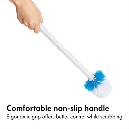 OXO Good Grips Compact Toilet Brush & Canister, Toilet Bowl Brush and Holder with Automatic Canister
