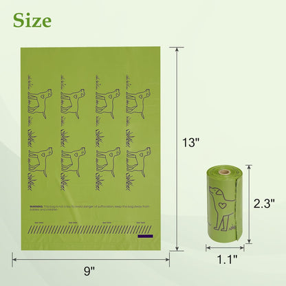 240 Count Lavender Scented 13 x 9 Dog Poop Bags Rolls, Leakproof Strong & Sturdy Waste Bags for Doggie Cat Pet