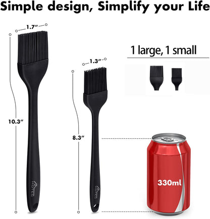 HOTEC 600 Heat Resistasnt Basting Brushes, BPA Free Silicone Pastry