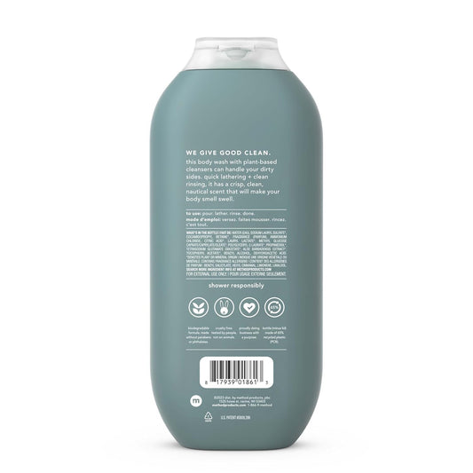 Method Men Body Wash, Sea and Surf Scent, Paraben and Phthalate Free, Quick-Lathering Cleansers, Cruelty Free, 18 oz