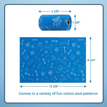 Best Pet Supplies Dog Poop Bags for Waste Refuse Cleanup, Doggy Roll Replacements for Outdoor Puppy Walking and Travel, Leak Proof and Tear