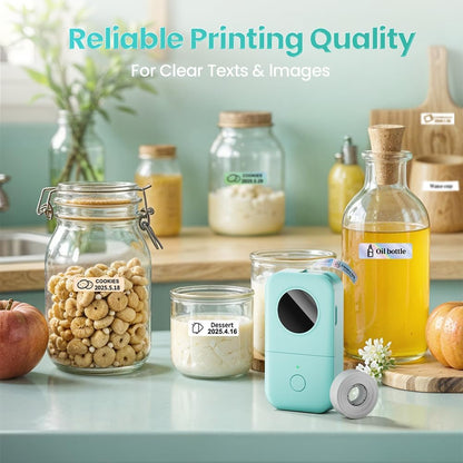 Phomemo Label Maker, D30 Portable Bluetooth Label Maker Machine with Tape, Small Mini Label Printer, Multiple Templates Fonts Icon Labeler for