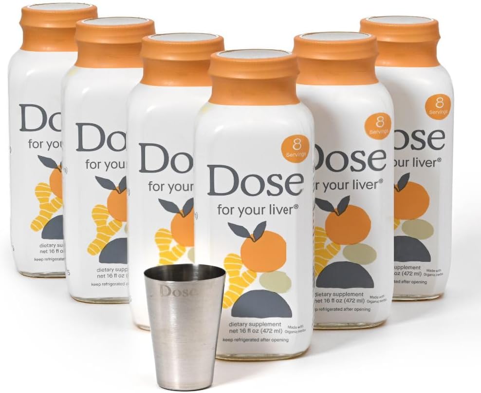 Dose for Your Liver Cleanse Detox & Repair, Made with Organic Milk Thistle Supplement with Turmeric, Dandelion, Ginger, and
