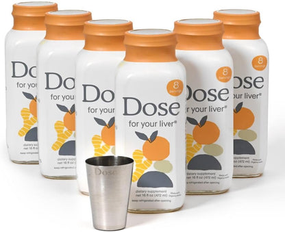 Dose for Your Liver Cleanse Detox & Repair, Made with Organic Milk Thistle Supplement with Turmeric, Dandelion, Ginger, and