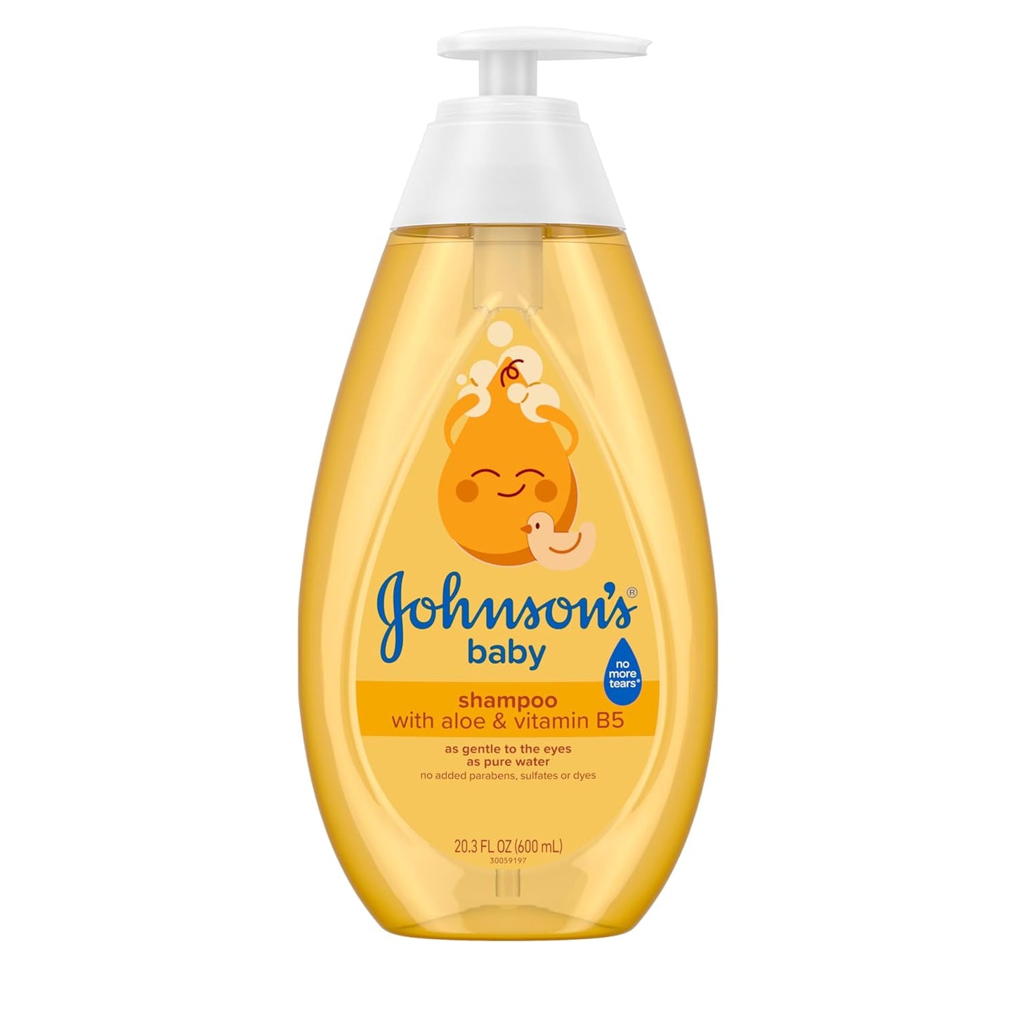 Johnson's Baby Shampoo with Aloe Vera & Vitamin B5, Tear Free, Newborn Essentials, No added Parabens & Sulfates, Hypoallergenic, Baby
