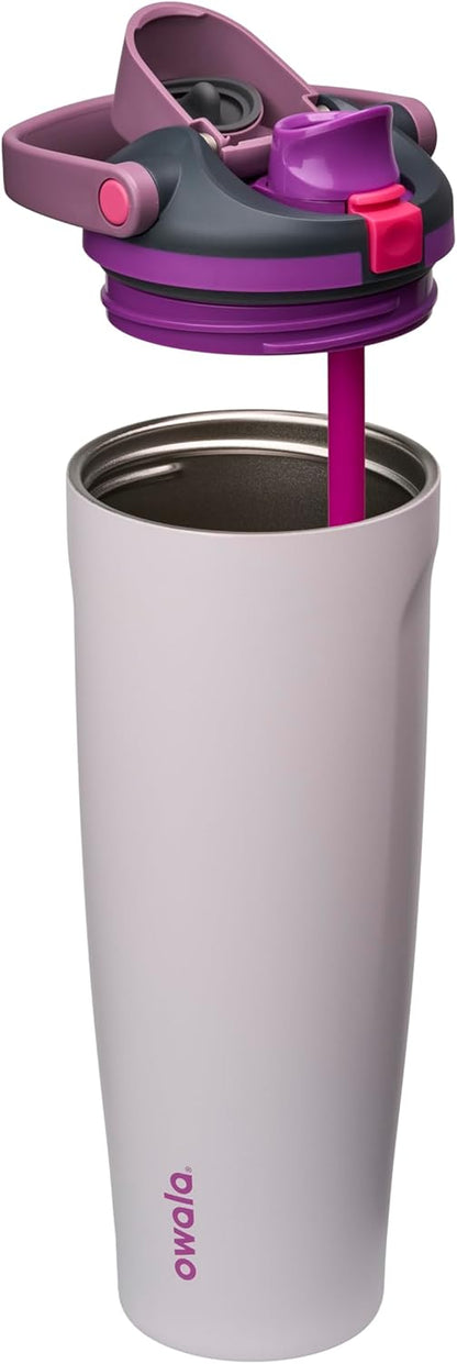 Owala FreeSip Sway Insulated Stainless Steel Water Bottle with Two-Way Spout, Built-In Straw and Bucket Handle, Made for Travel, School, and