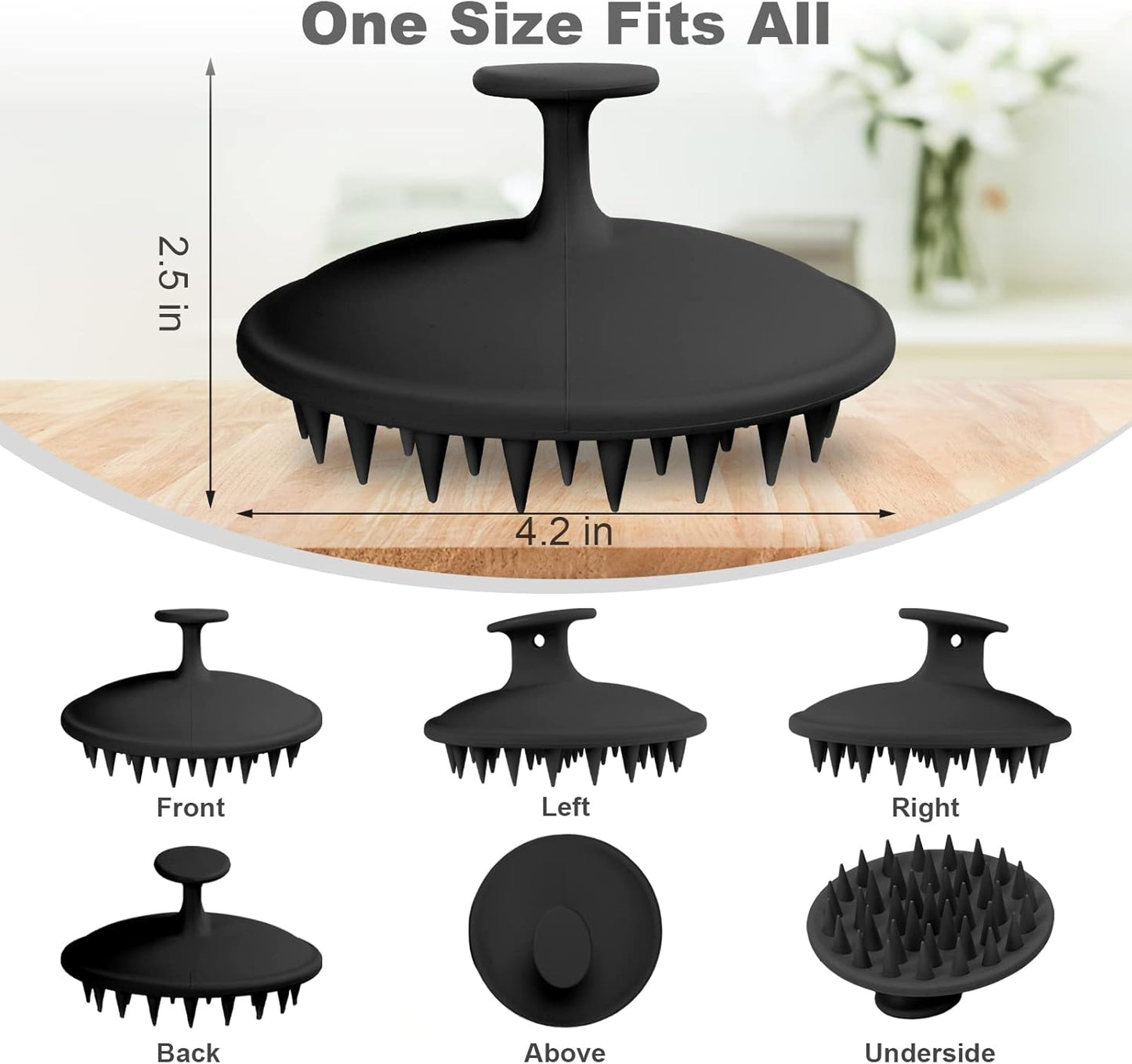 Meartchy Silicone Scalp Massager Shampoo Brush, Scalp Brush for Hair Growth & Dandruff