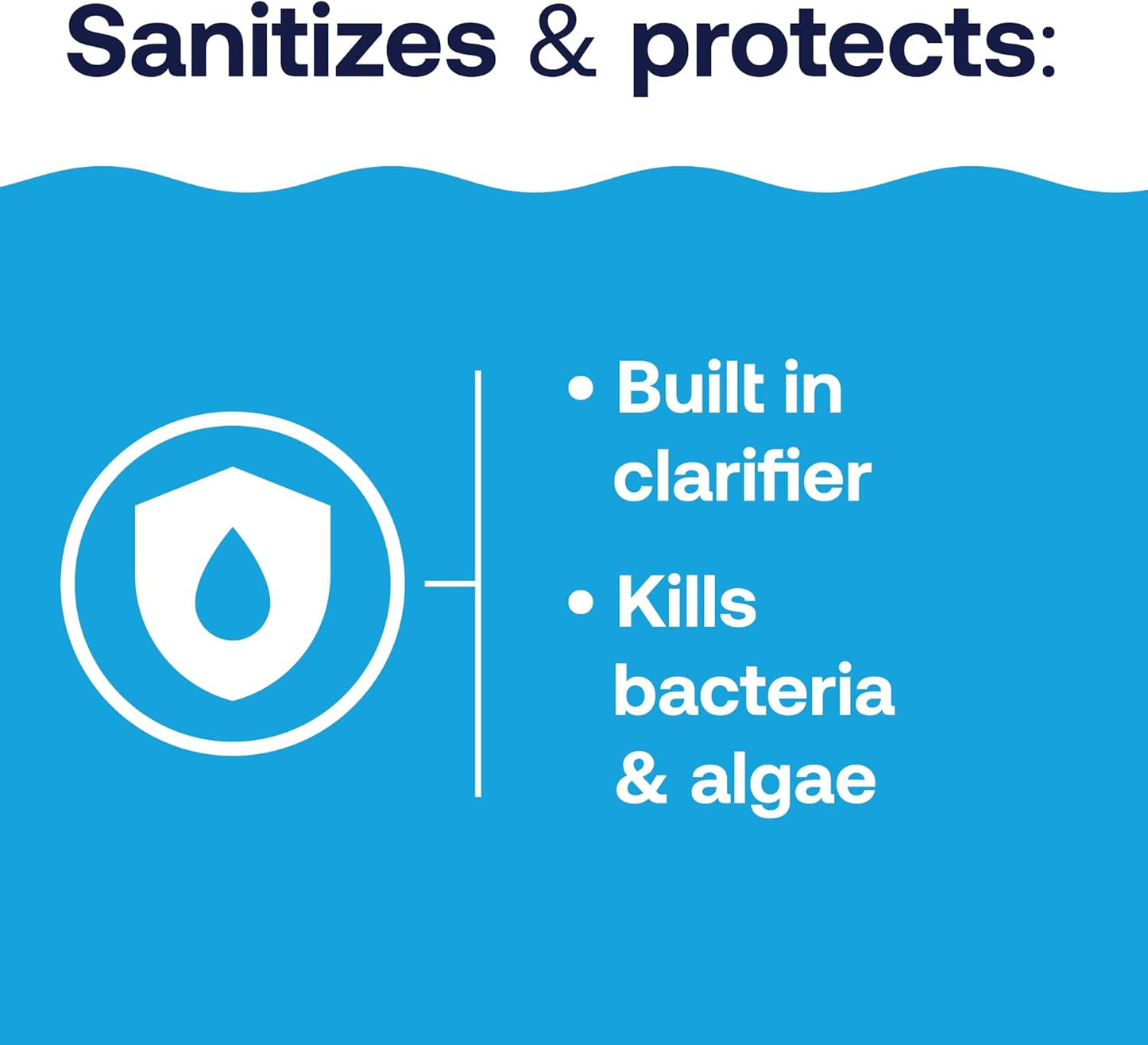 HTH 42049 Pool Care 1" Chlorine Tabs, Swimming Pool Sanitizer with Added Clarifier - Eliminates Bacteria & Algae, Makes Water Clean & Crystal