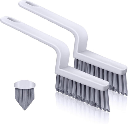 Lumkew Grout Cleaner Brush V Shape, Stiff Grout Cleaning Brushes for Tile Floor, Handheld Grout Scrub Brush Set for Shower, Bathroom