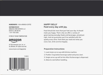 Amazon Brand - Happy Belly Dark Roast Coffee Pods, 100 Count