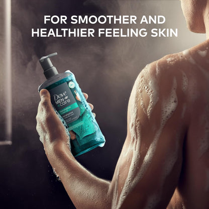 DOVE MEN Moisturizing Body Wash, Dermatologist Body Wash for Men, Sulfate Free, Paraben Free, & Dye Free, Eucalyptus + Cedar Oil, 26oz