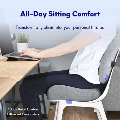 Cushion Lab Patented Pressure Relief Seat Cushion for Long Sitting Hours on Office & Home Chair - Extra-Dense Memory Foam for Soft Support. Car Pad