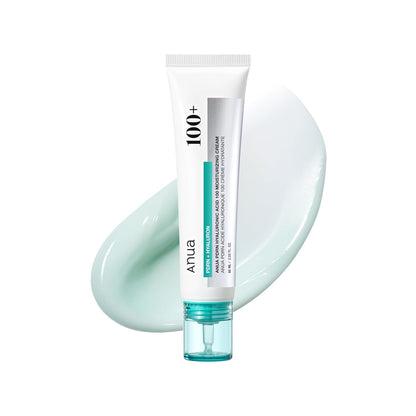 Anua PDRN Hyaluronic Acid 100 Moisturizing Cream, Lightweight, Non-Greasy Hydrating Face Moisturizer with Salmon DNA for Glass