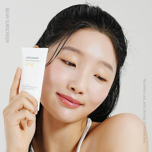 mixsoon Bean Sunscreen-Lightweight Airy Texture SPF 50 Korean Sunscreen for Face, No White