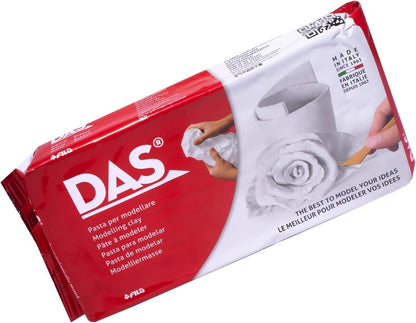 DAS Air-Hardening Modeling Clay, 2.2 Lb. Block, White Color