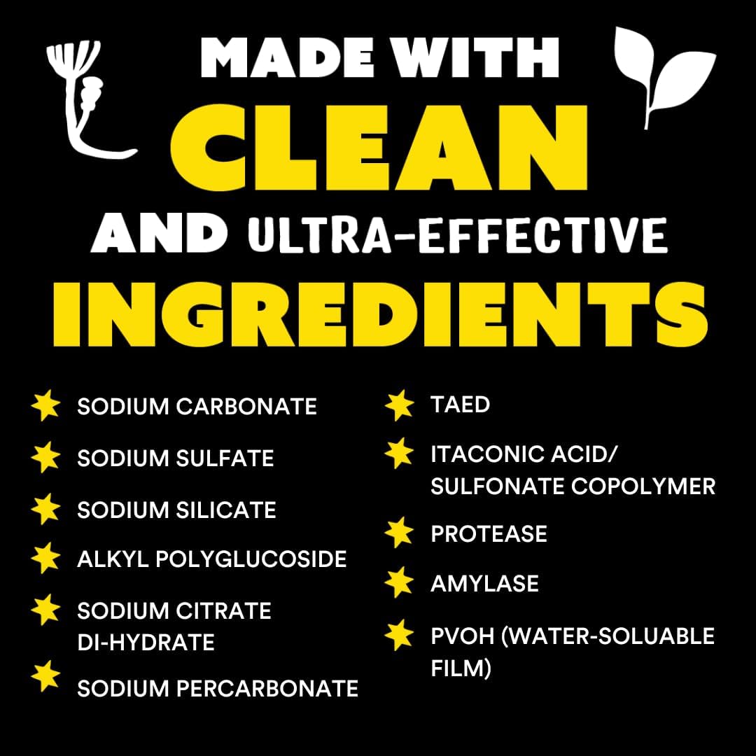 Molly's Suds Dishwasher Pods, Clean Dishwasher Detergent, Cuts Grease & Rinses Clean (Residue-Free) for Sparkling