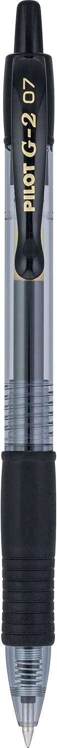 PILOT G2 Premium Refillable & Retractable Rolling Ball Gel Pens, Fine Point, Black Ink, 12 Count
