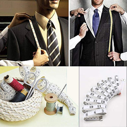 GDMINLO Soft Tape Measure Double Scale Body Sewing Flexible Tailor Craft Vinyl Ruler for Weight Loss Medical Body