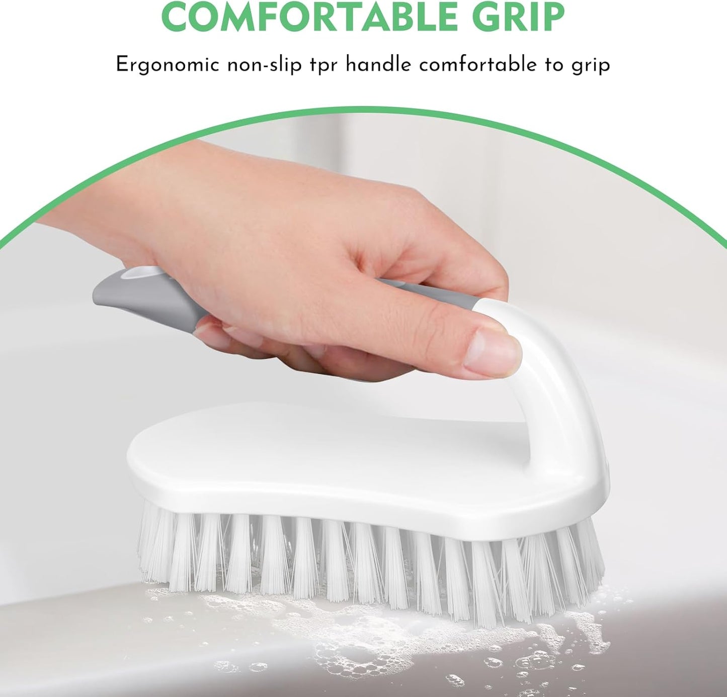 SetSail Scrub Brush, Heavy-Duty Scrub Brushes for Cleaning with Stiff Bristles Cleaning Brush for Shower, Bathroom