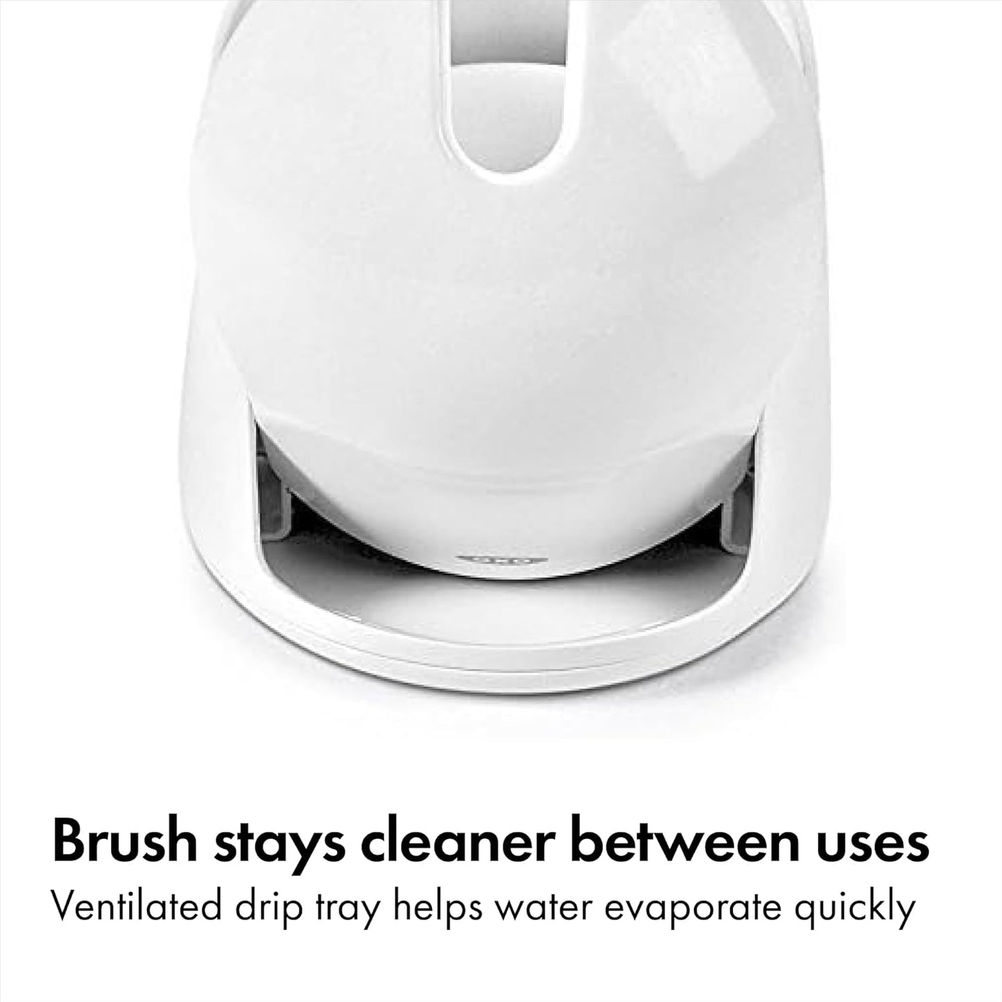 OXO Good Grips Compact Toilet Brush & Canister, Toilet Bowl Brush and Holder with Automatic Canister