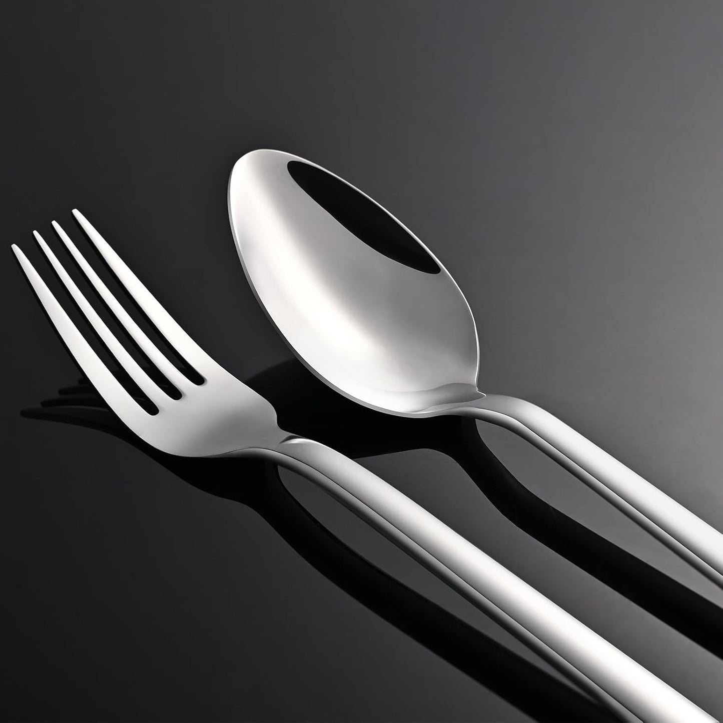 KINGSTONE Silverware Set, 20 Piece Flatware Cutlery Set for 4, 18/10 Stainless Steel Silverware Mirror Polished Dishwasher Safe for Home