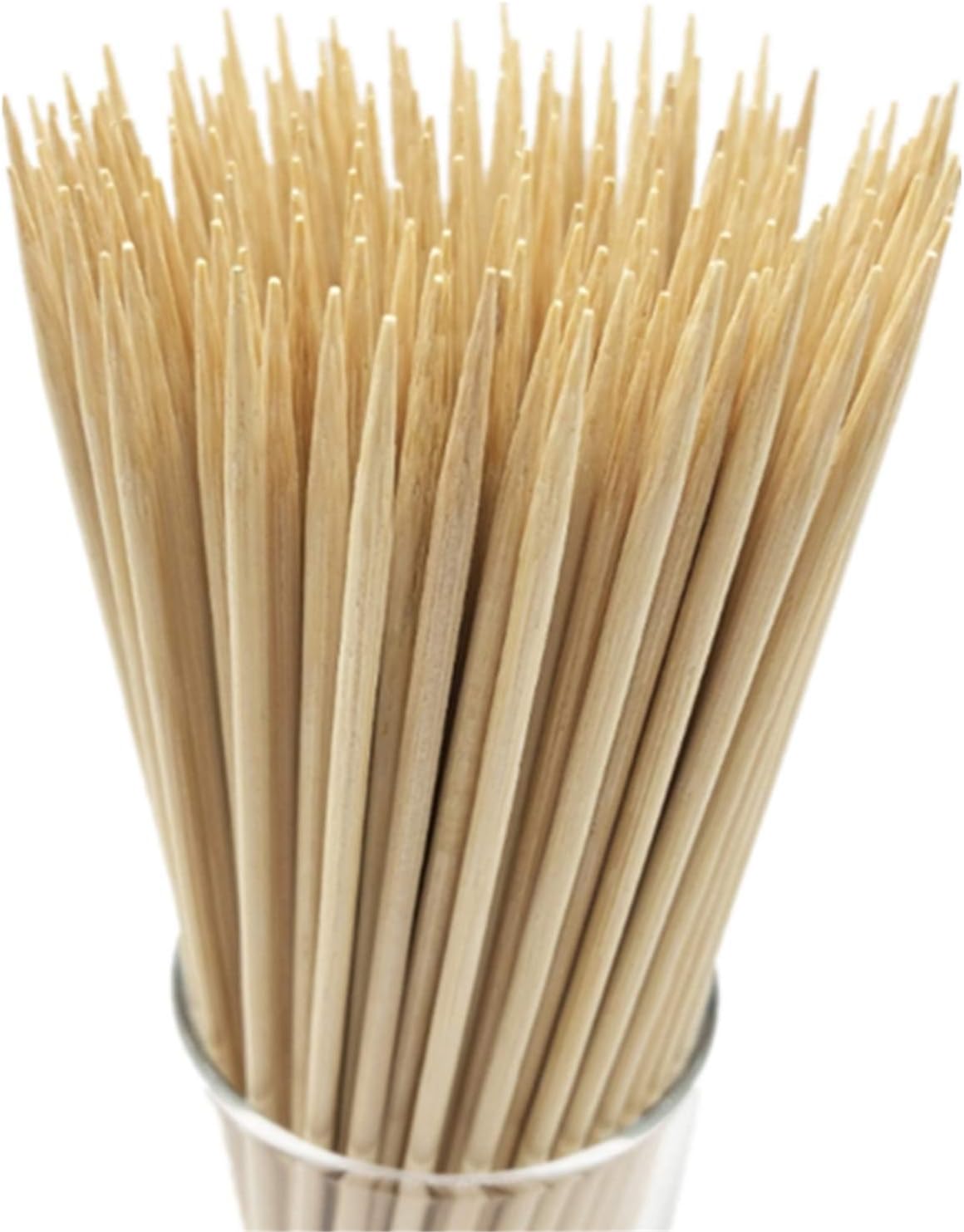 HOPELF 6" Natural Bamboo Skewers for BBQAppetiserFruitCocktailKabobChocolate FountainGrillingBarbecueKitchenCrafting and Party.