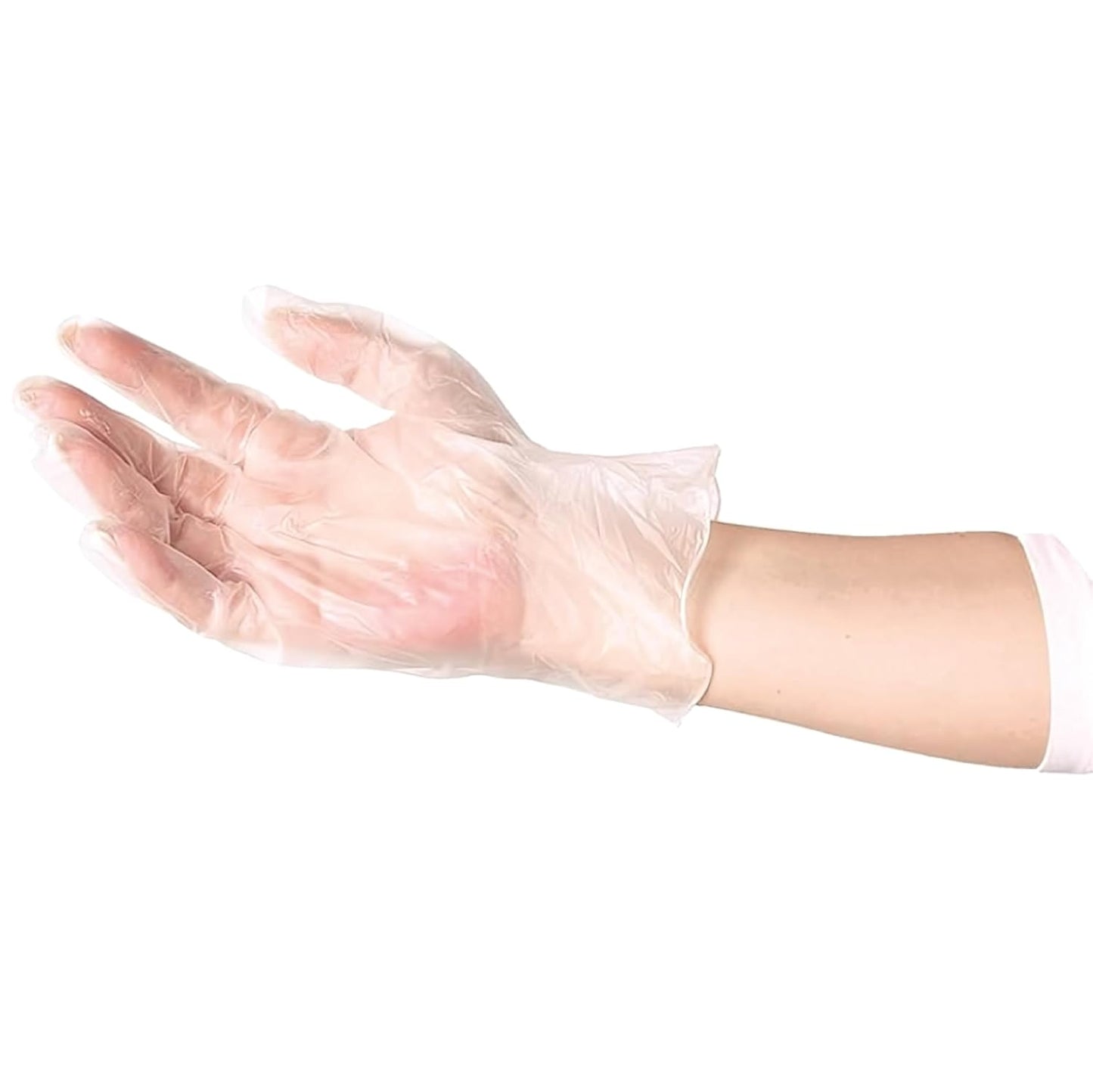 ForPro Disposable Vinyl Gloves, Clear, Industrial Grade, Powder-Free, Latex-Free, Non-Sterile, Food Safe, 2.75 Mil. Palm, 3.9 Mil. Fingers