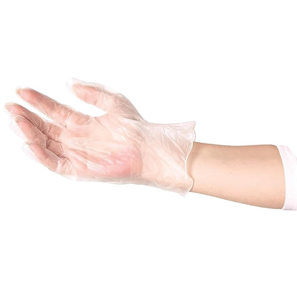 ForPro Disposable Vinyl Gloves, Clear, Industrial Grade, Powder-Free, Latex-Free, Non-Sterile, Food Safe, 2.75 Mil. Palm, 3.9 Mil. Fingers