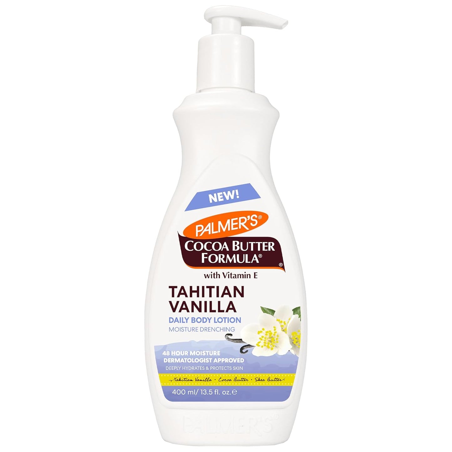 Palmer's Cocoa Butter Formula Tahitian Vanilla Body Lotion, 13.5 Oz, Daily Moisturizing Lotion for Dry Skin with Shea Butter & Vitamin