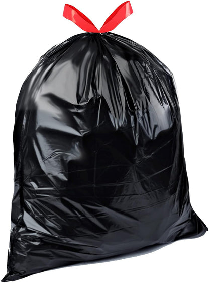 Amazon Basics Multipurpose Drawstring Trash Bags, 30 Gallon Capacity, Tear Resistant, 50 Count
