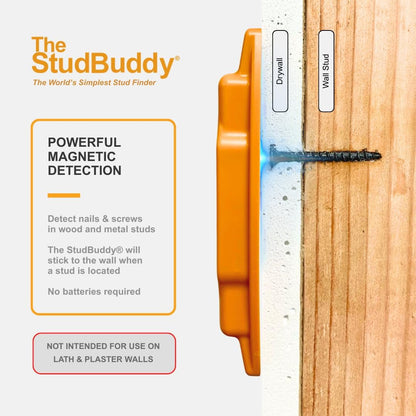 The Original StudBuddy Magnetic Stud Finder - Made in the USA - Easy to Use Stud Finder - No Batteries Required - Powerful Magnet Stud Finder - Stud
