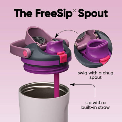 Owala FreeSip Sway Insulated Stainless Steel Water Bottle with Two-Way Spout, Built-In Straw and Bucket Handle, Made for Travel, School, and