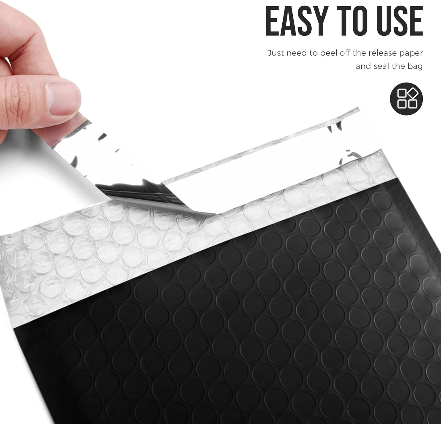 Fuxury Bubble Mailers 6x10" 100 Pack Black Padded Envelopes Usable Size 6x9" Thick Mailing Envelopes Bubble Opaque Padded Mailers Shipping Bags for