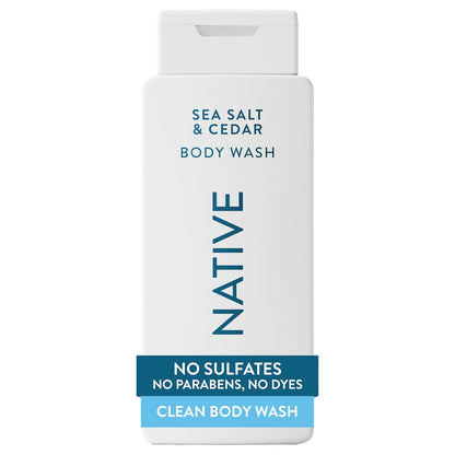Native Body Wash Contains Naturally Derived Ingredients, For Women & Men, Sulfate, Paraben, & Dye Free Leaving Skin Soft and