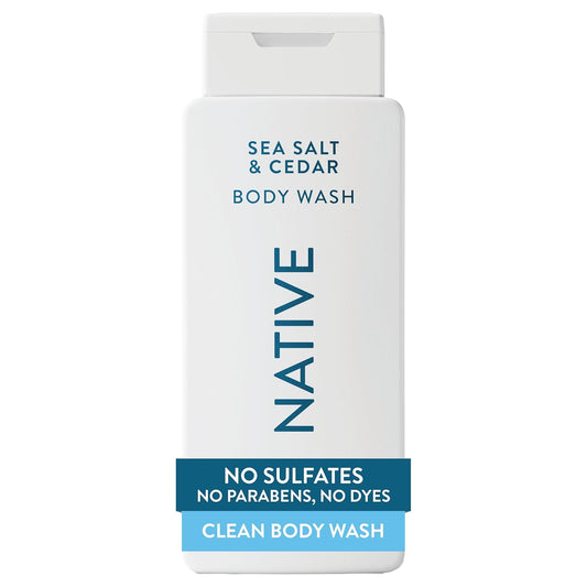Native Body Wash Contains Naturally Derived Ingredients, For Women & Men, Sulfate, Paraben, & Dye Free Leaving Skin Soft and