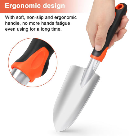 Garden Shovel Garden Hand Trowel, Heavy Duty Hand Shovel with Ergonomic Handle, Small Gardening Tools for