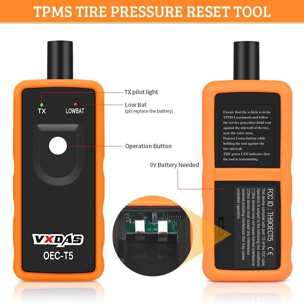 VXDAS TPMS Relearn Tool Only for GM Vehicles (2006-2024 Chevy/Buick/GMC/Opel/Cadillac) Original Sensor with 315/433