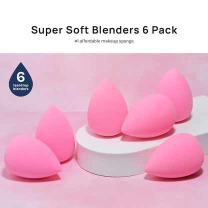 AOA Studio Collection makeup Sponge Set Latex Free and High-definition Set of 6 makeup Wonder blender For Powder Cream and
