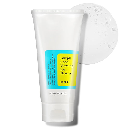 COSRX Low pH Good Morning Gel Face Cleanser, 5.07 fl oz, BHA Face Wash, Daily Mild Face Cleanser for Sensitive Skin, PH Balancing, Korean Skin
