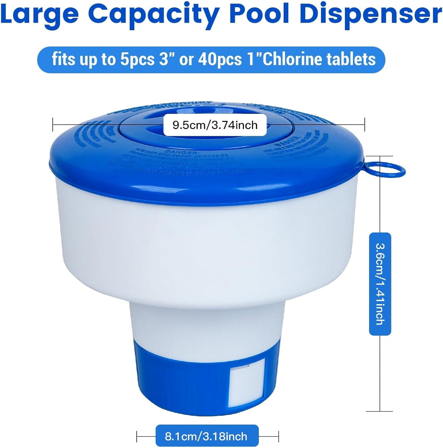 Pool Chlorine Floater for Pools Fits 3"