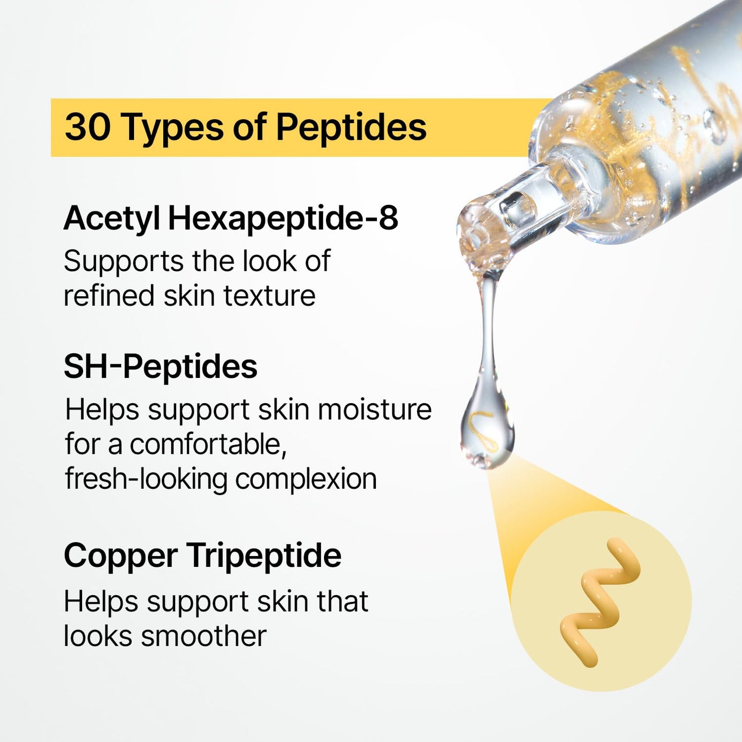 SUNGBOON EDITOR Glow Intensive Silk Peptide Ampoule, Copper Peptides Serum for Face with Collagen & Multi