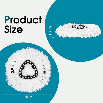 4 Pack Mop Head Replacement,Spin Mop Replacement Head 100% Microfiber,Deep Cleaning,EPSUNORISE