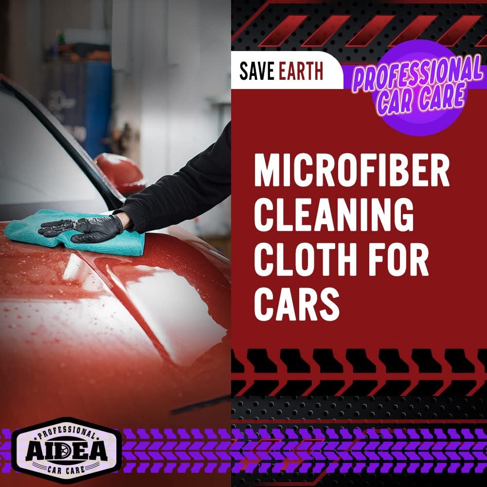 AIDEA Microfiber Cleaning Cloth, 50PK, Microfiber Towels for Cars, Premium Wash Cloths, Dusting Cloth Cleaning Rags, Absorbent Towels for SUVs