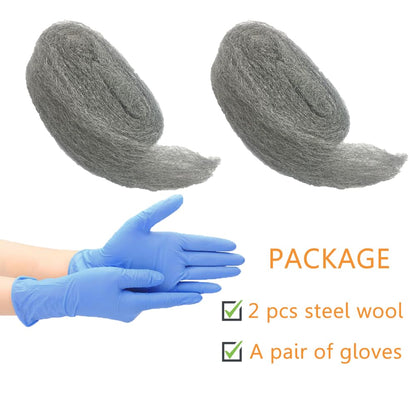 Steel Wool Mice Control, 2 Pack 3" x10 Ft Hole Filler, Gap Blocker, Barrier, Protect Against Animals in Holes Holes, Siding
