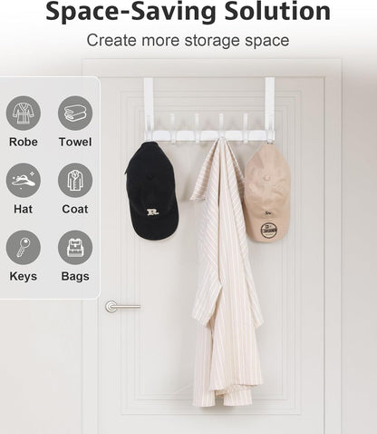 Optish Over The Door Hooks, Door Hanger Hooks for Hanging, Over The Doors Towel Racks for Bathroom, Coat Rack Dorm Essentials (1Pack