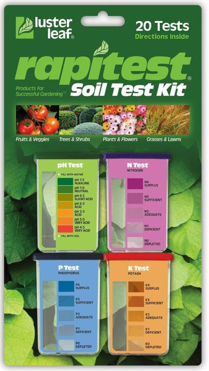 Rapitest Soil Test Kit for Gardens, Vegetables, Flowers and Lawns. USA designed and assembled soil tester
