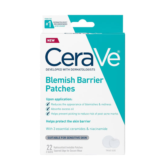 CeraVe Hydrocolloid Blemish Patches, Oil Absorbing Spot Control with Ceramides and Niacinamide, Allergy-Tested & Suitable For Sensitive