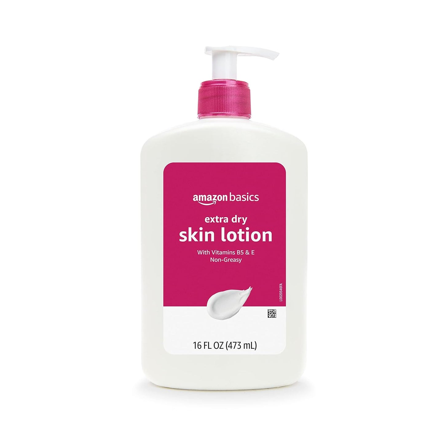 Amazon Basics Body Lotion For Dry Skin with Vitamins B5 & E, Clean Scent, 16 fl oz